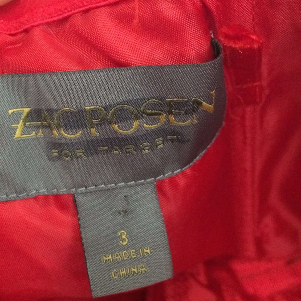 Zac Posen For Target Red Strapless Dress size 3 - Picture 3 of 8